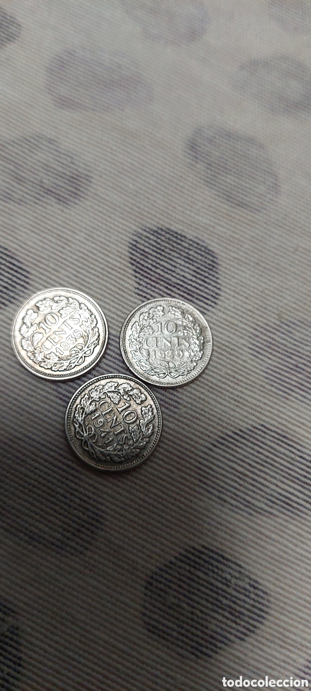 Monedas antiguas de Europa: 10 Cents Holanda plata. - Foto 2