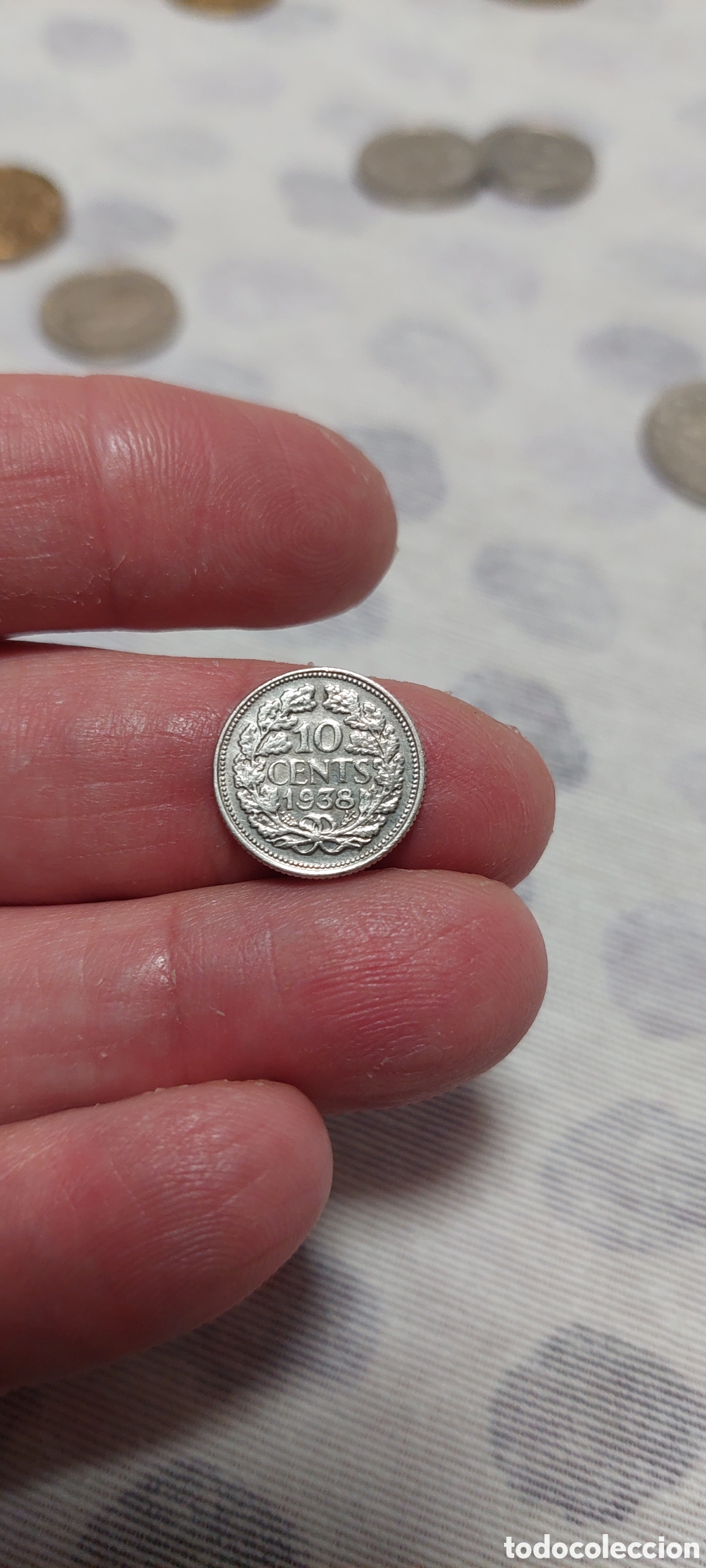 Monedas antiguas de Europa: 10 Cents Holanda plata. - Foto 3