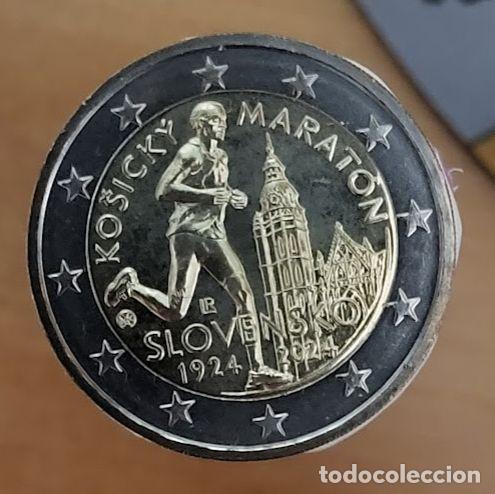 Monedas antiguas de Europa: Moneda 2 Euros Conmemorativa Eslovaquia 2024 - 100 a&ntilde;os del Marat&oacute;n internacional de Ko&scaron;ice