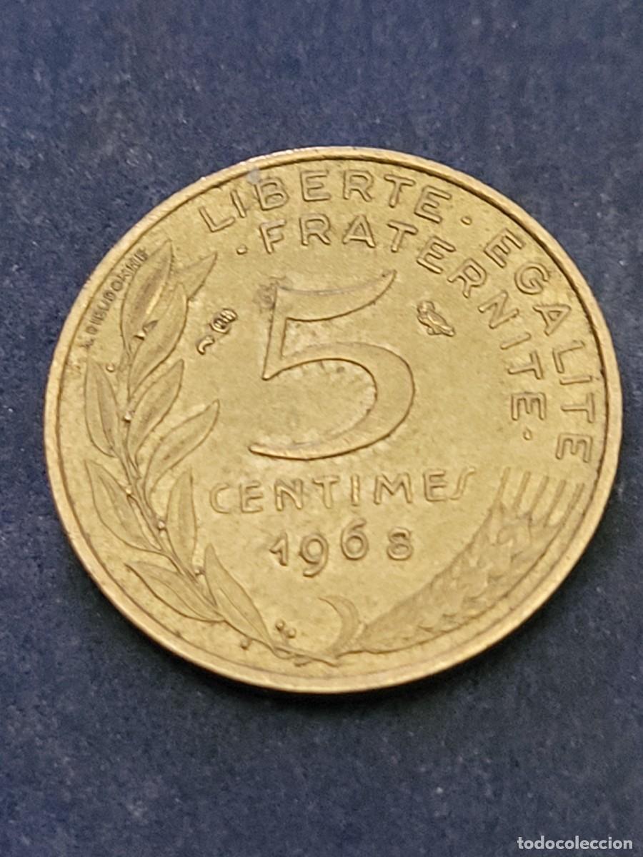 Monedas antiguas de Europa: Moneda 5 c&eacute;ntimos 1968 Francia - Foto 2