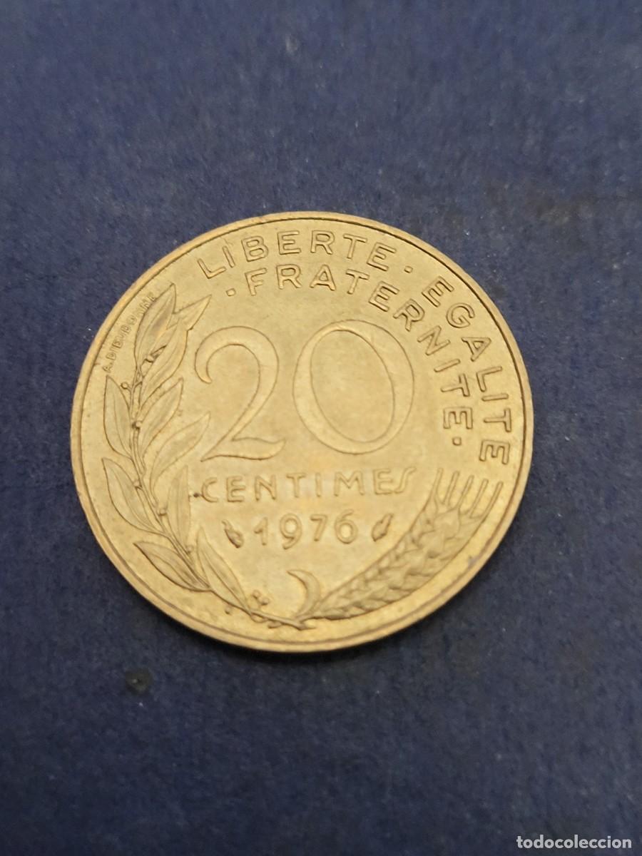 Monedas antiguas de Europa: Moneda 20 c&eacute;ntimos 1976 Francia - Foto 2