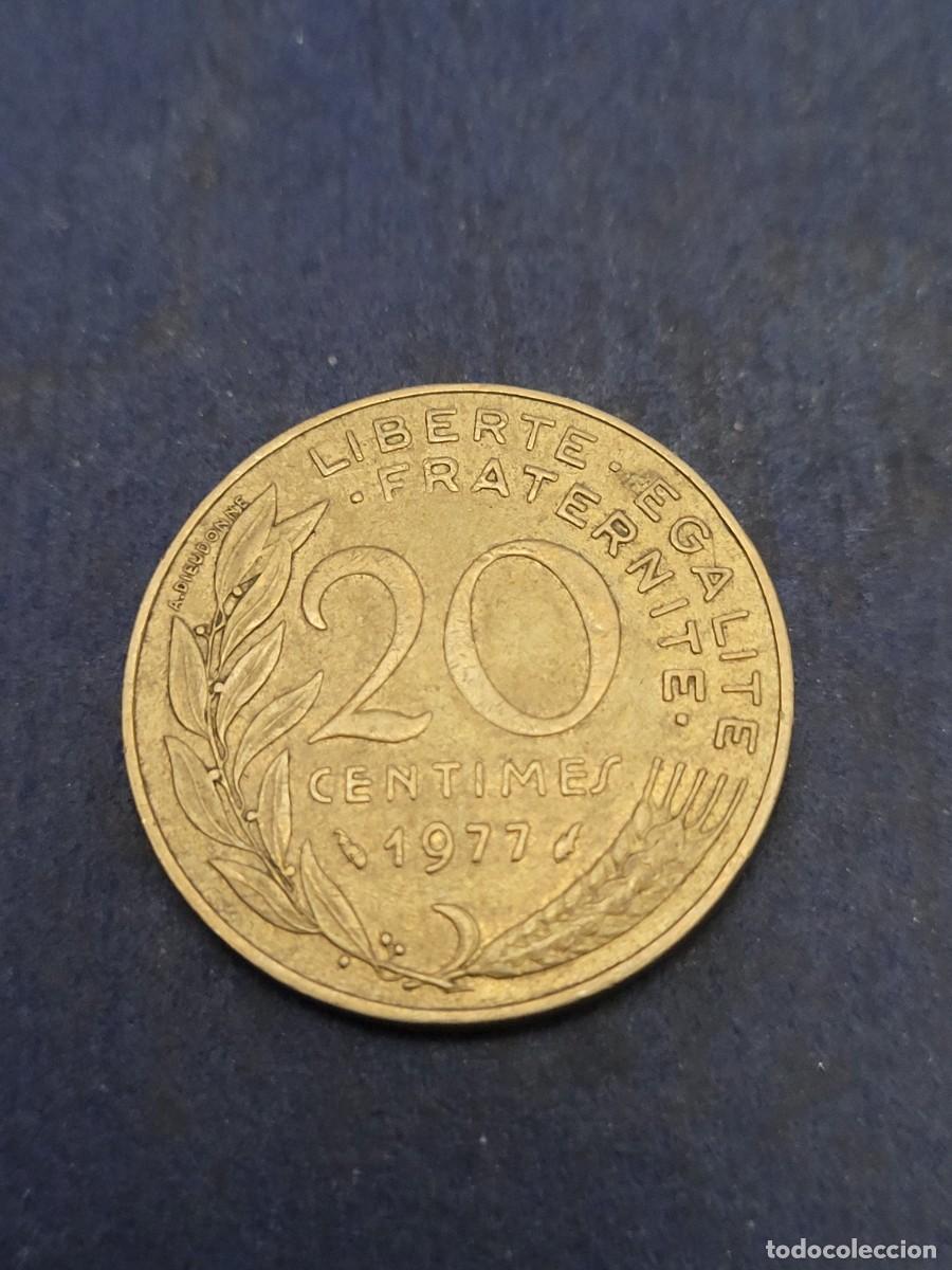 Monedas antiguas de Europa: Moneda 20 c&eacute;ntimos 1977 Francia - Foto 2