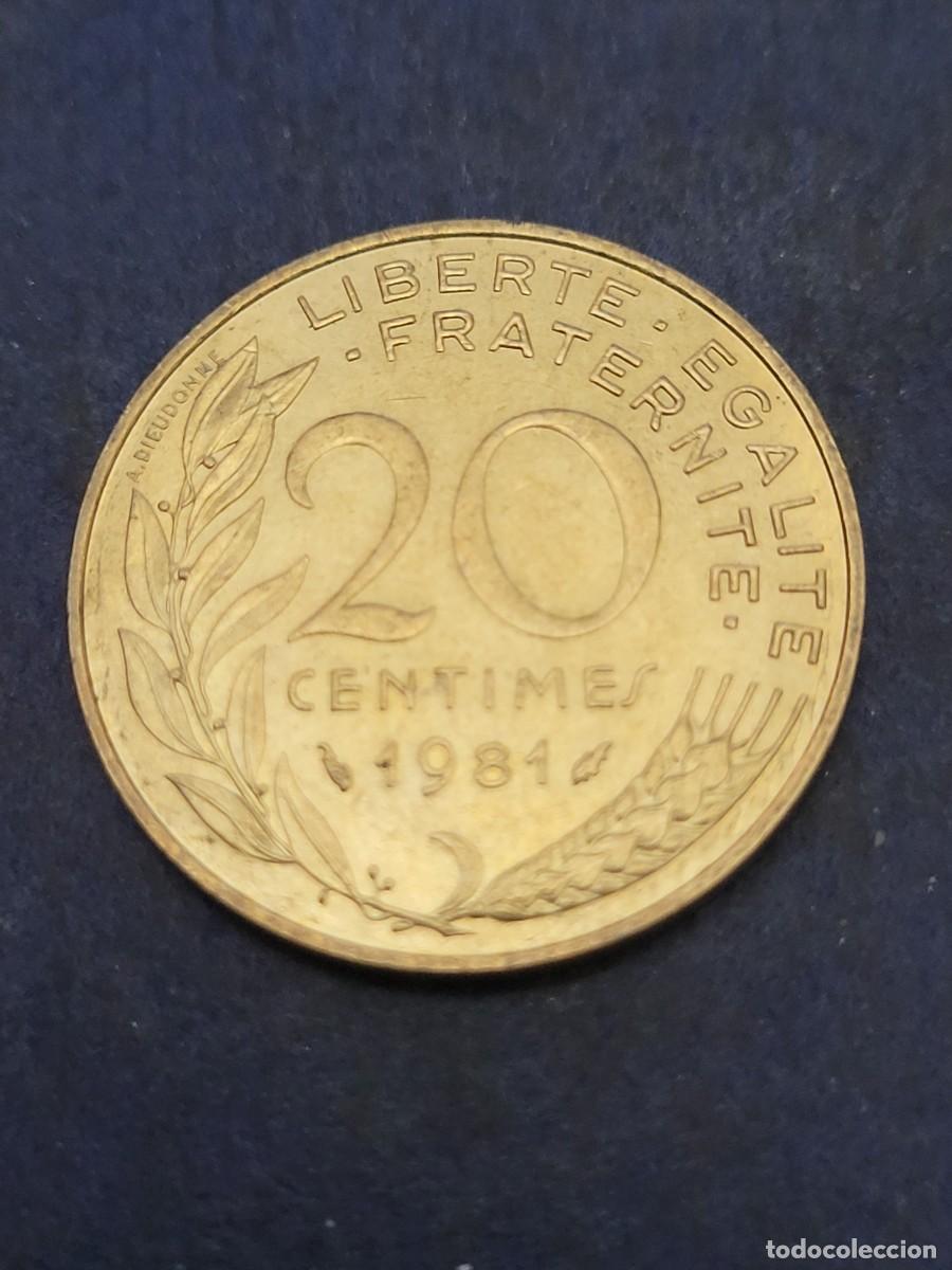 Monedas antiguas de Europa: Moneda 20 c&eacute;ntimos 1981 Francia - Foto 2