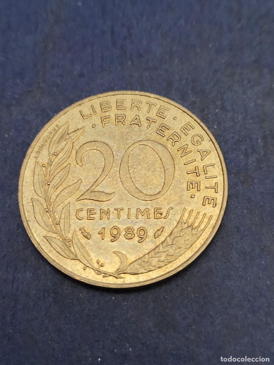 Monedas antiguas de Europa: Moneda 20 c&eacute;ntimos 1989 Francia - Foto 2