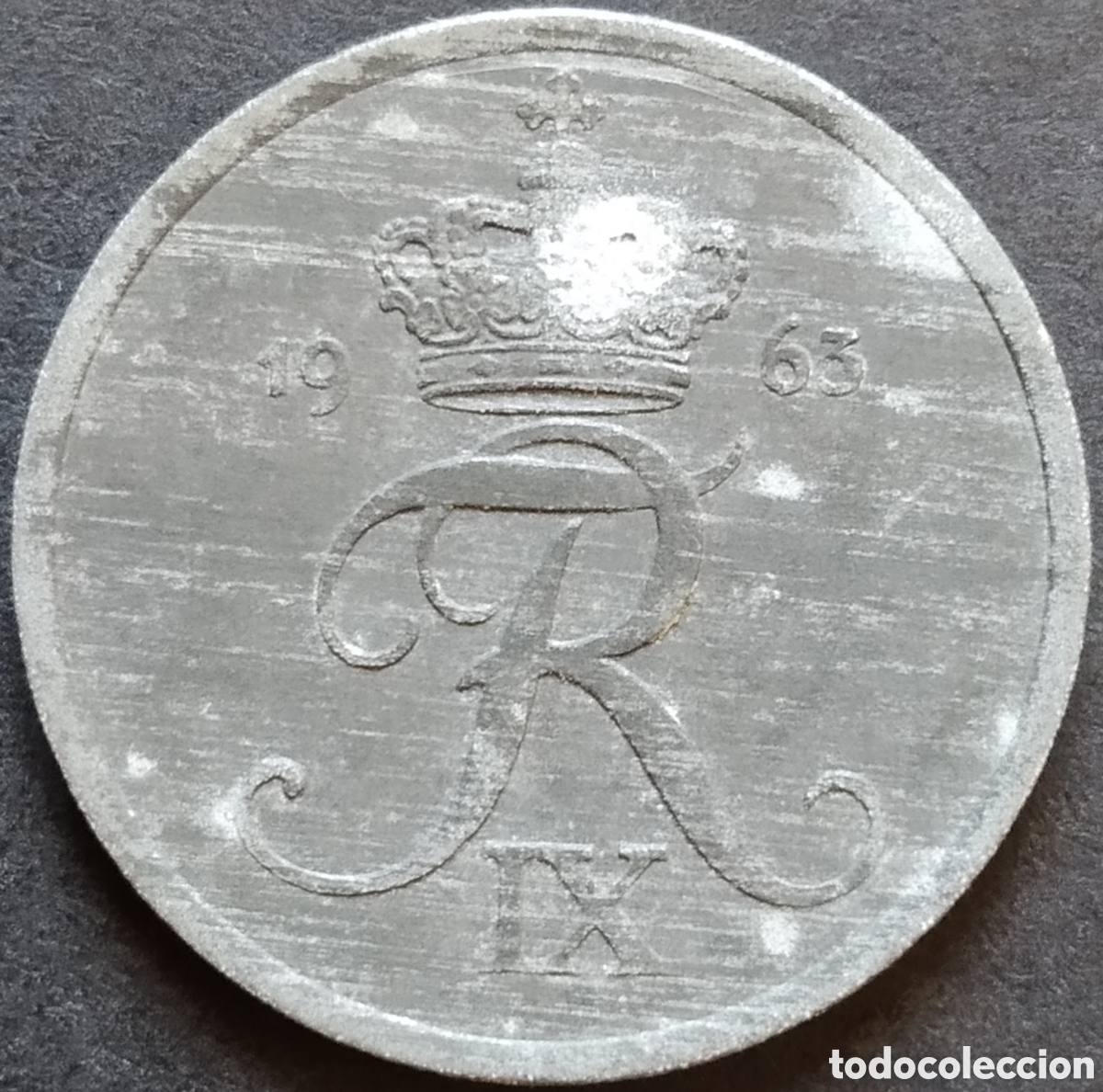 Monedas antiguas de Europa: MONEDA - DINAMARCA 2 ORE 1963 - Foto 2