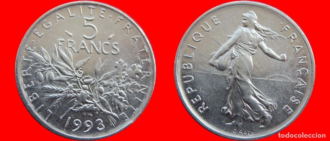 Old Coins of Europe: 5 FRANCOS 1993 FRANCIA-124918
