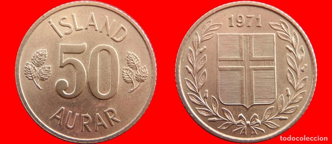 Old Coins of Europe: 50 AURAR 1971 ISLANDIA-124937