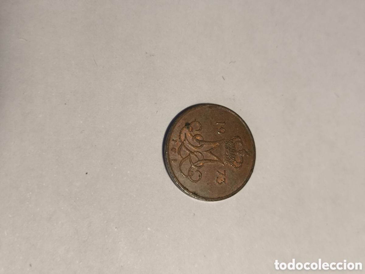 Monedas antiguas de Europa: 5 Ore Dinamarca 1973 - Foto 2