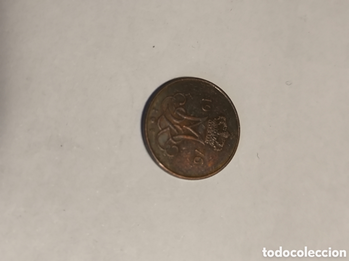 Monedas antiguas de Europa: 5 Ore Dinamarca 1976 - Foto 2