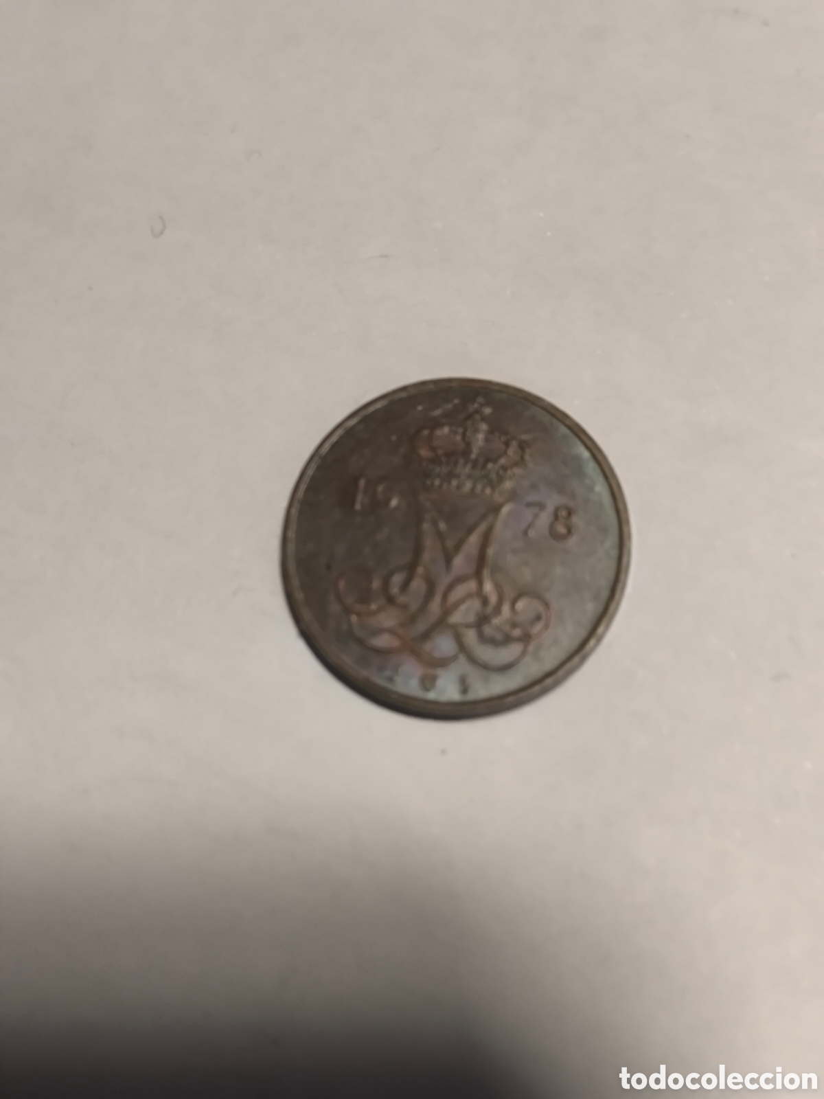 Monedas antiguas de Europa: 5 Ore Dinamarca 1978 - Foto 2