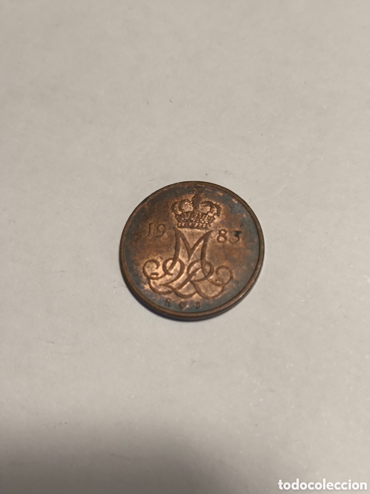 Monedas antiguas de Europa: 5 Ore Dinamarca 1983 - Foto 2