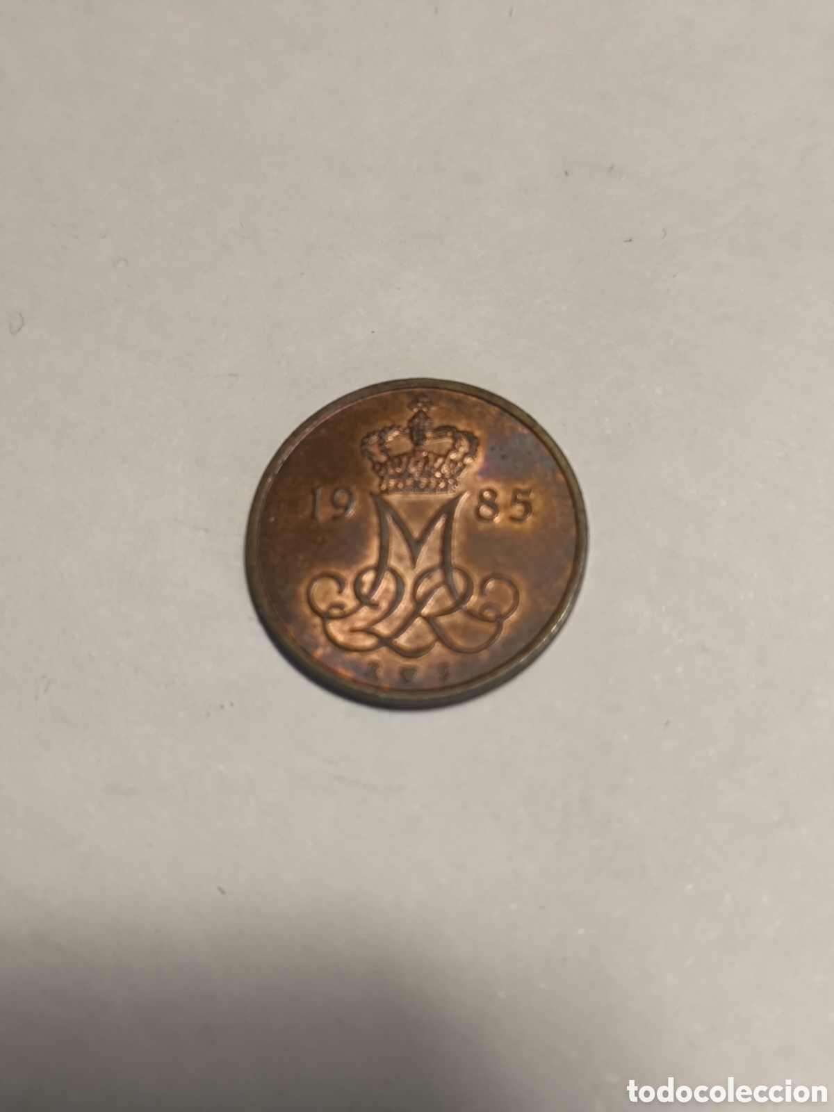 Monedas antiguas de Europa: 5 Ore Dinamarca 1985 - Foto 2