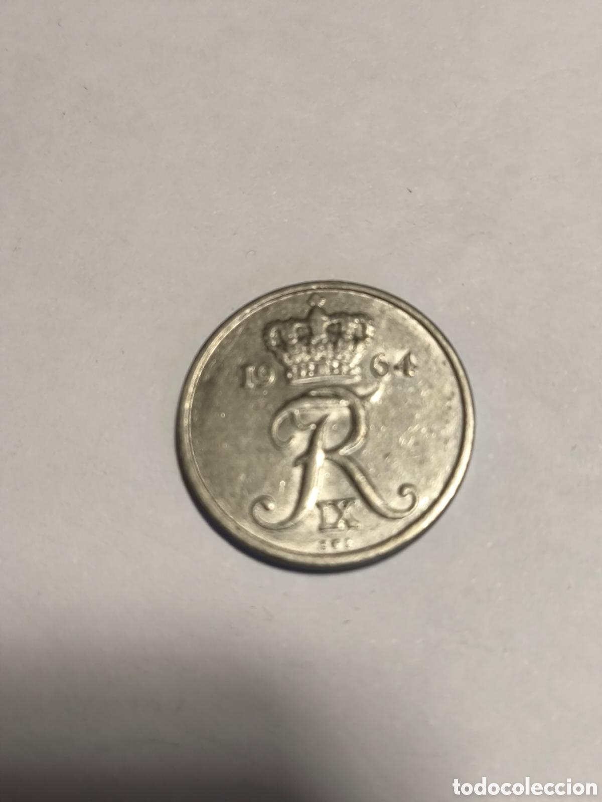 Monedas antiguas de Europa: 10 Ore Dinamarca 1964 - Foto 2