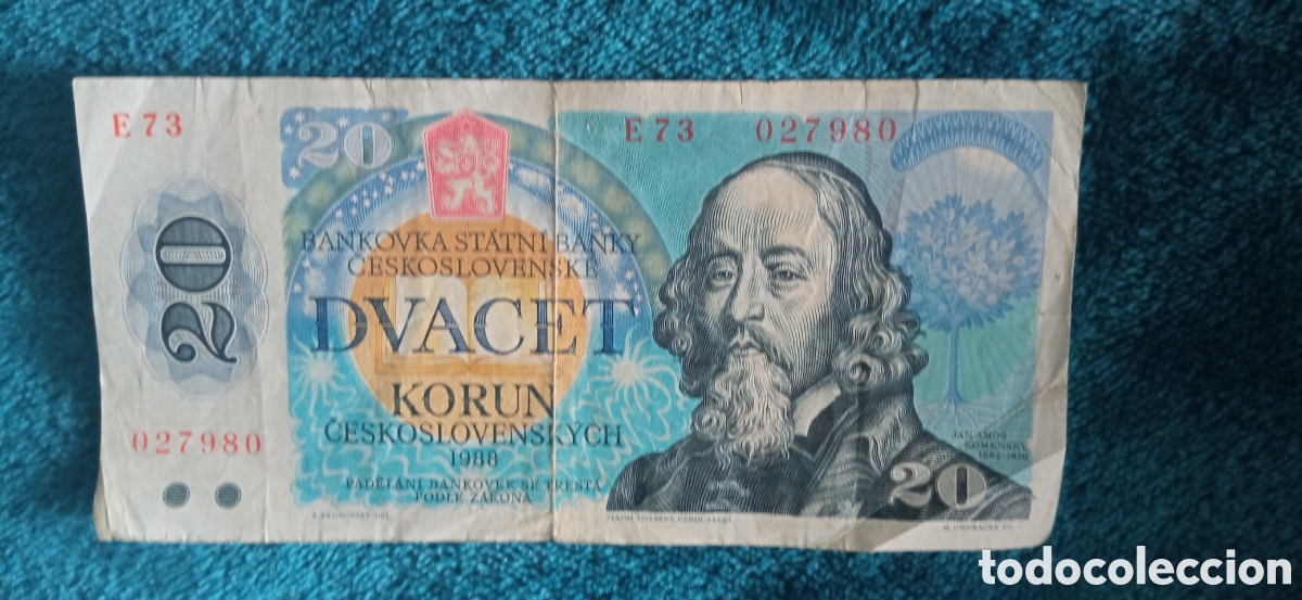 Old Coins of Europe: Billete de 20 Korun de Antigua Yogoslavia