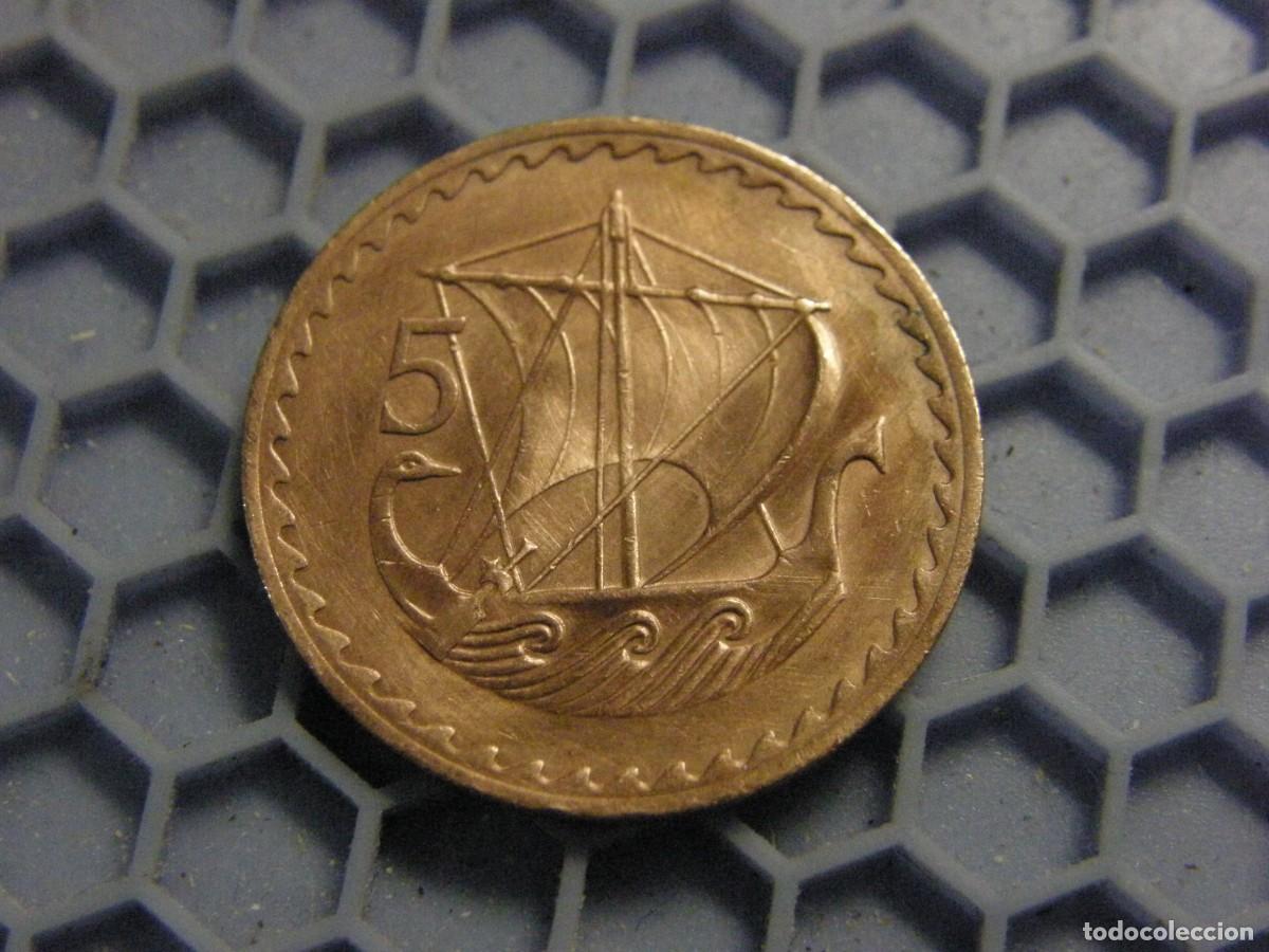 Monedas antiguas de Europa: MONEDA DE 5 MILS DE CHIPRE 1978 - Foto 2