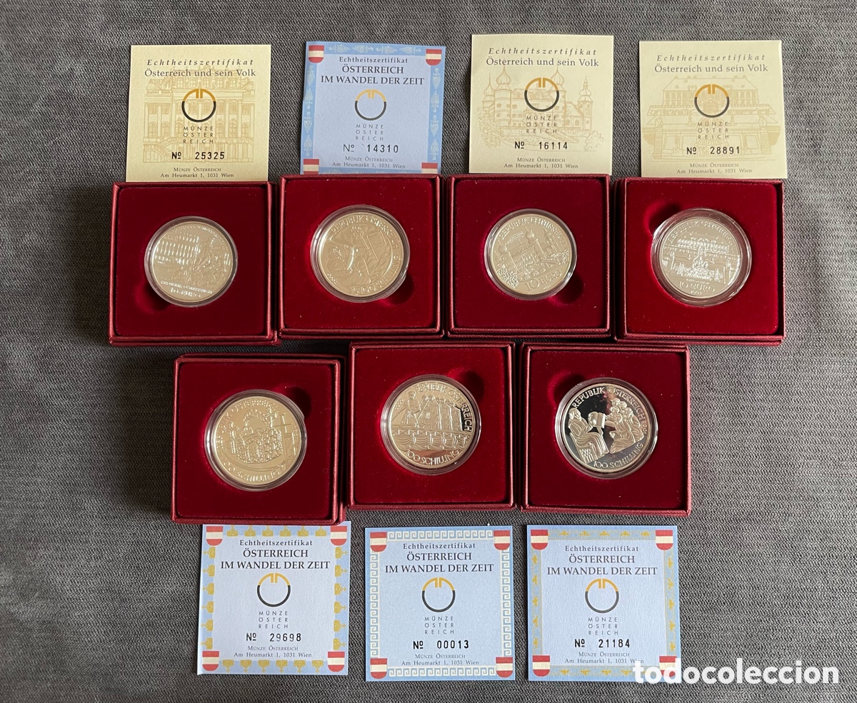 Monedas antiguas de Europa: Lote de monedas de plata de Austria - Foto 1