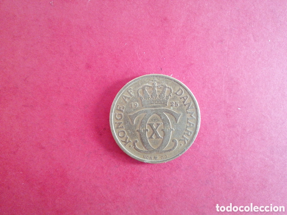 Monedas antiguas de Europa: 2 coronas de Dinamarca 1925 - Foto 2
