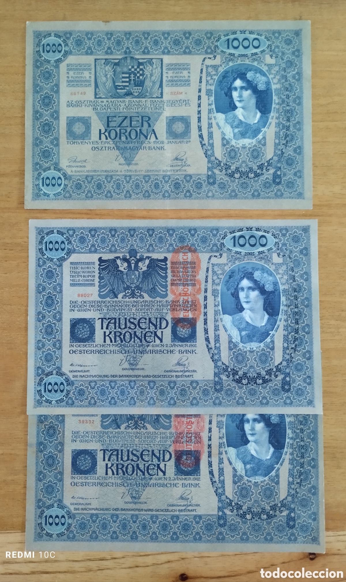 Monedas antiguas de Europa: Billetes de Austria de 1902 - Foto 2