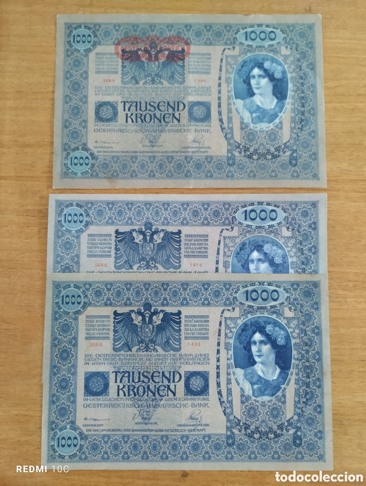 Monedas antiguas de Europa: Billetes de Austria de 1902 - Foto 1