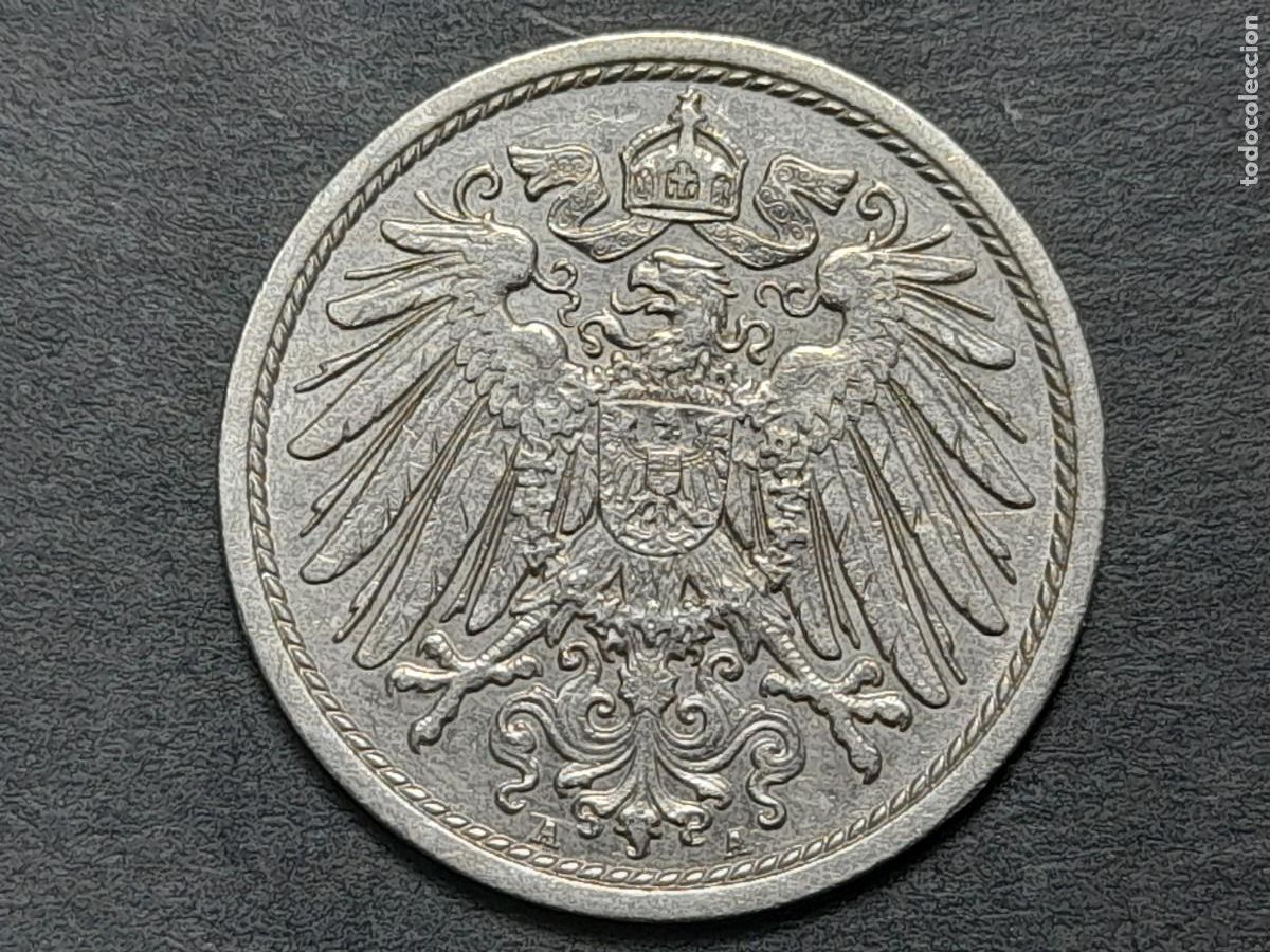 Monete antiche di Europa: Moneda 10 Pfennig penique 1912 Imperio Aleman, KM-12- ceca A Berlin calidad EBC