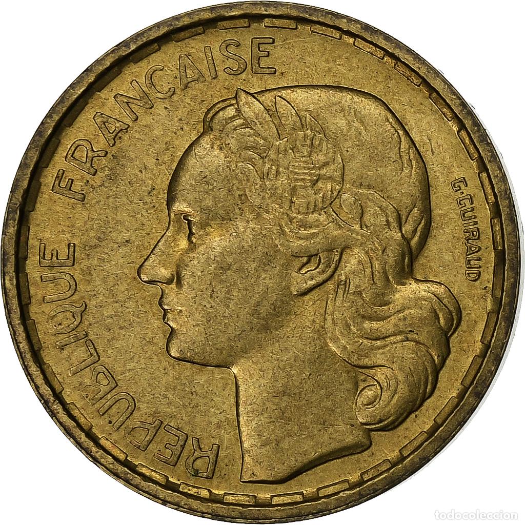 Moedas antigas da Europa: [#226275] Francia, 10 Francs, Guiraud, 1951, Paris, Aluminio - bronce, MBC, KM:915.1