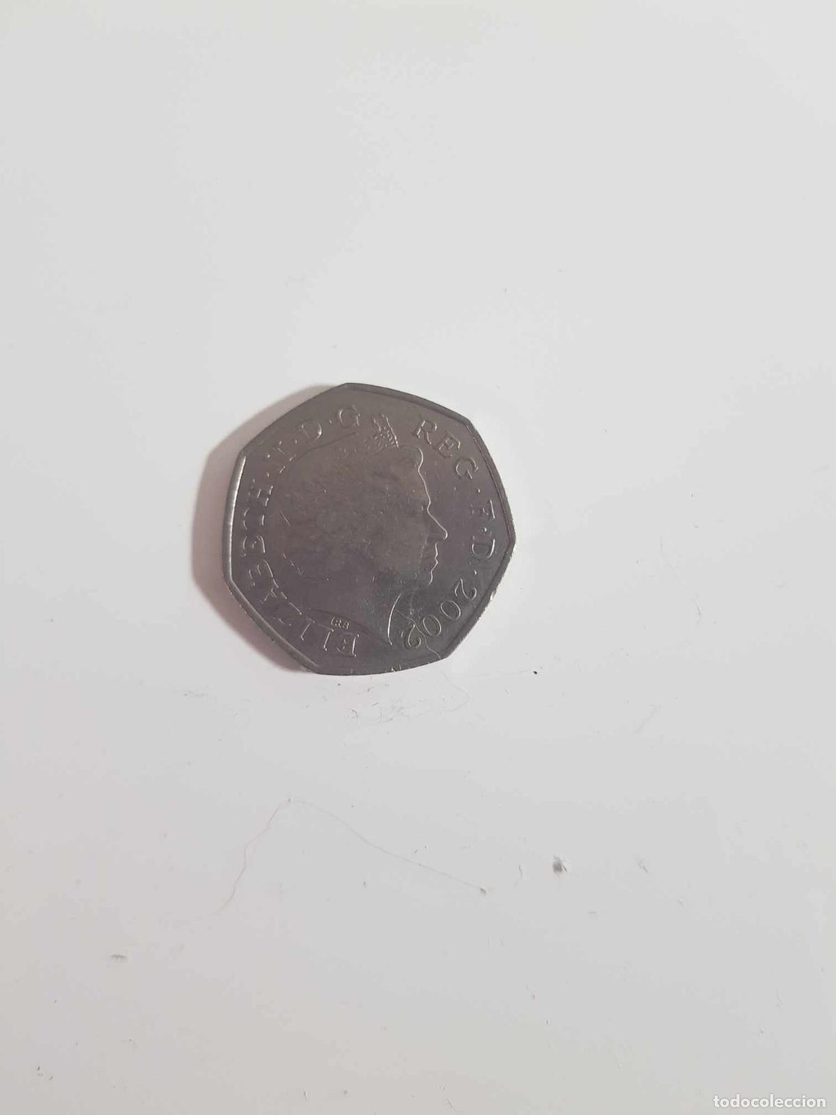 Monedas antiguas de Europa: Moneda de 50 Pence de Inglaterra del 2002 - Foto 1