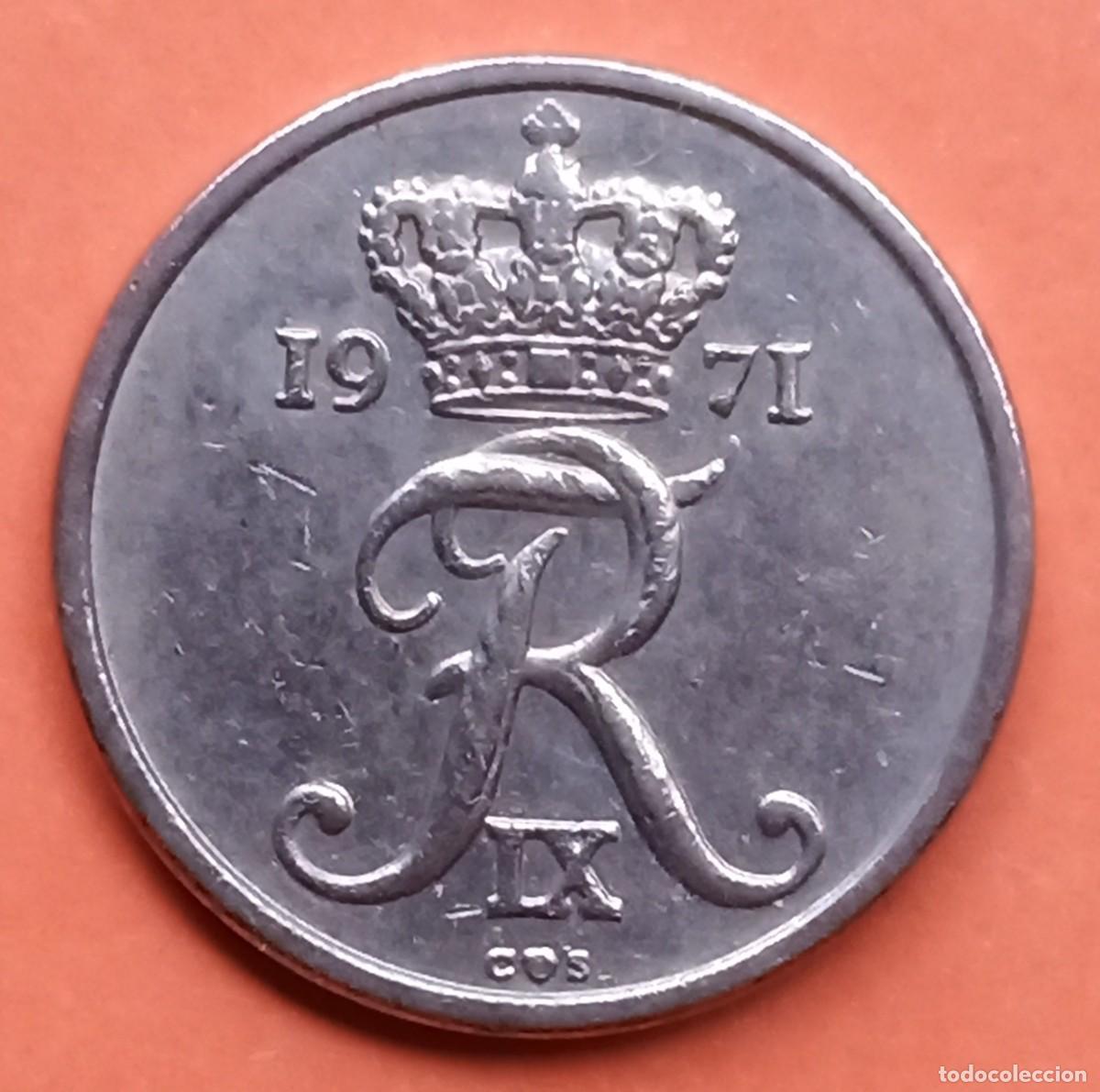 Monedas antiguas de Europa: DINAMARCA - 10 ORE 1971 - MBC - Foto 1