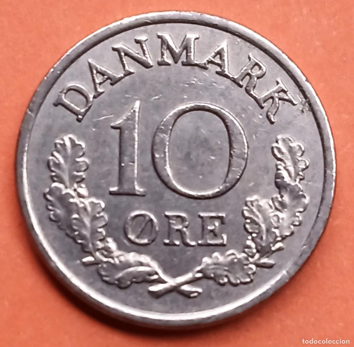 Monedas antiguas de Europa: DINAMARCA - 10 ORE 1971 - MBC - Foto 2
