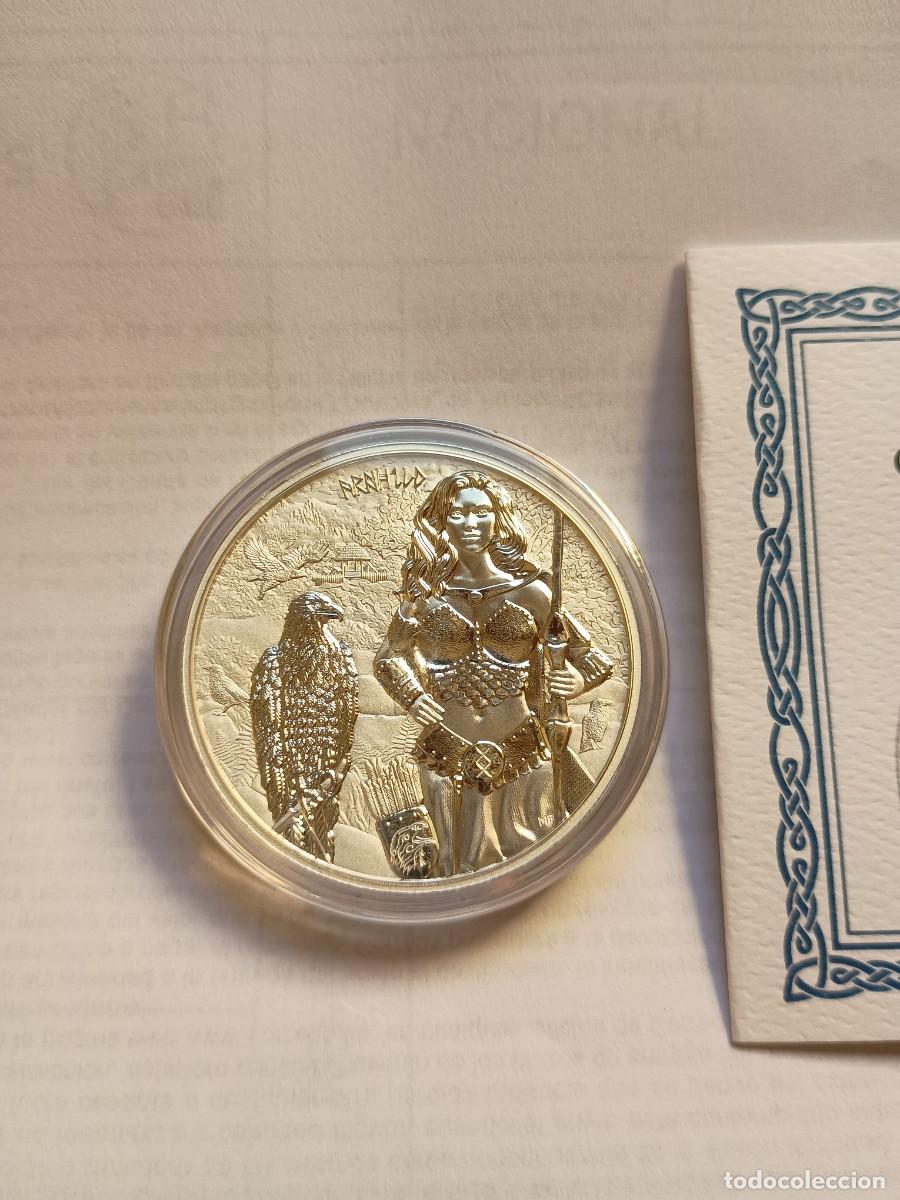 Monedas antiguas de Europa: Alemania 5 Marcos 2025 Onza plata pura calidad BU Valkiria Arnhild