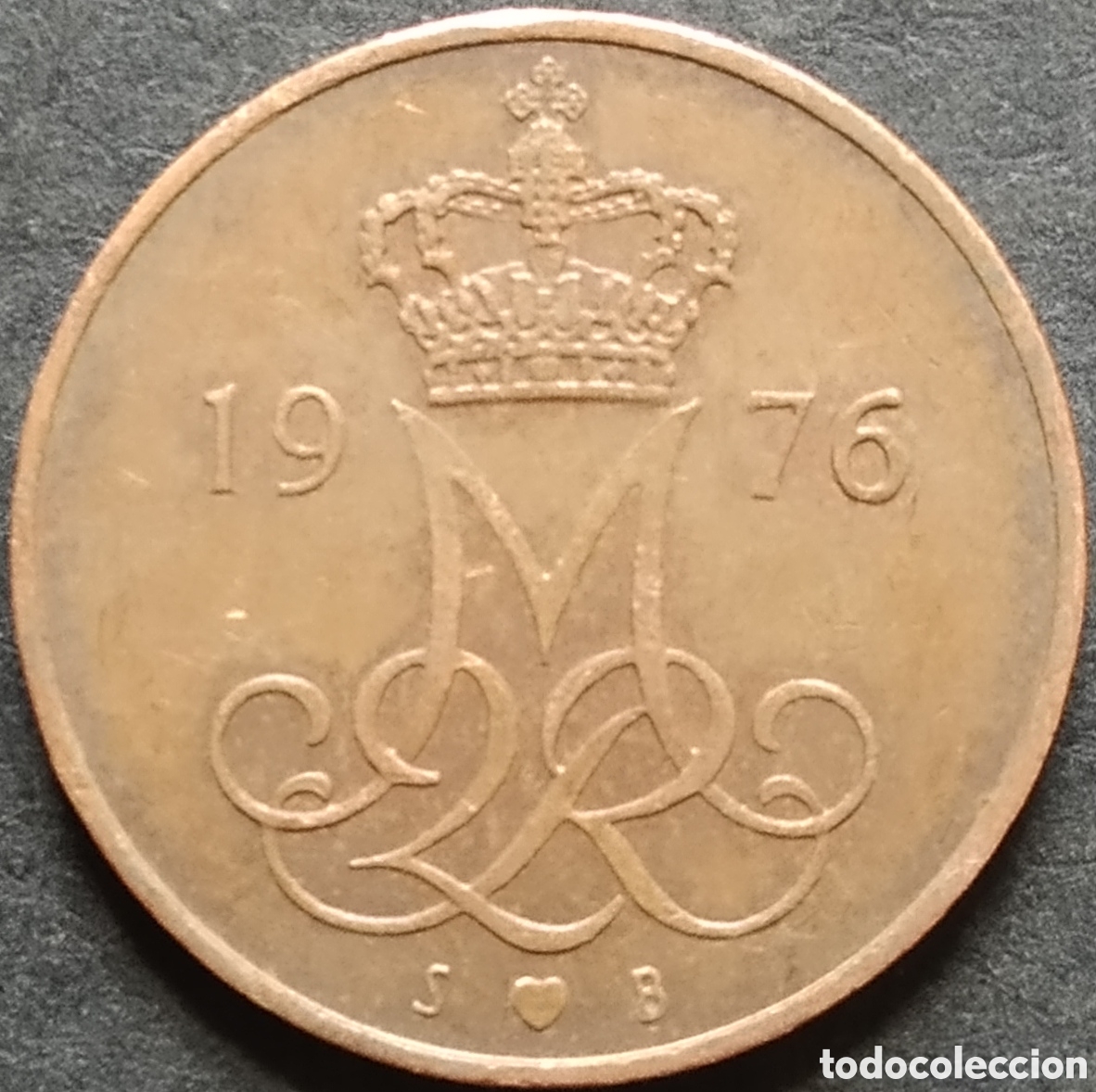 Monedas antiguas de Europa: MONEDA - DINAMARCA 5 ORE 1976 - Foto 2