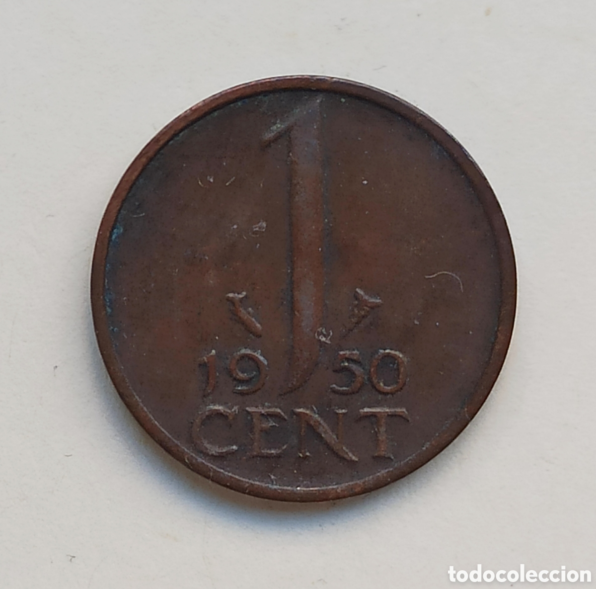 Monedas antiguas de Europa: Moneda de 1 cent 1950 HOLANDA - Foto 1