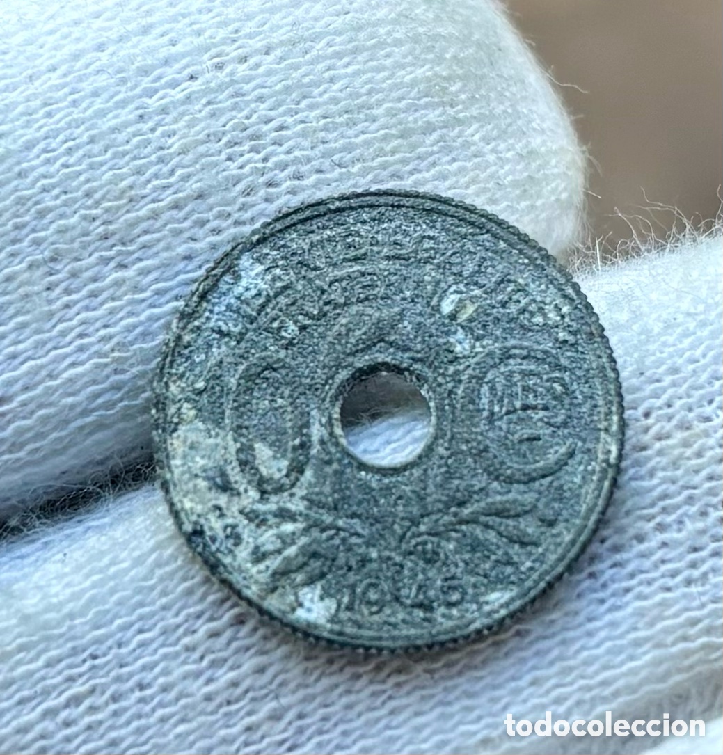 Monedas antiguas de Europa: Moneda FRANCIA 10 Centimos 1945 - Foto 1