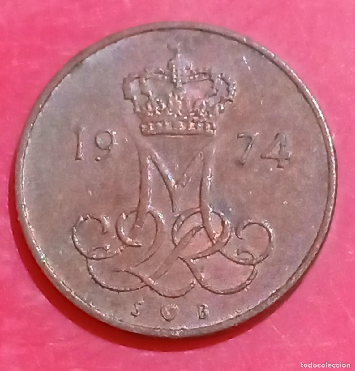 Monedas antiguas de Europa: DINAMARCA - 5 ORE 1974 BC - Foto 2
