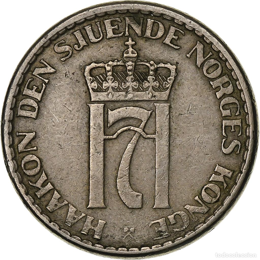 Monedas antiguas de Europa: [#1029871] Noruega, Haakon VII, Krone, 1957, Cobre - n&iacute;quel, MBC, KM:397.2