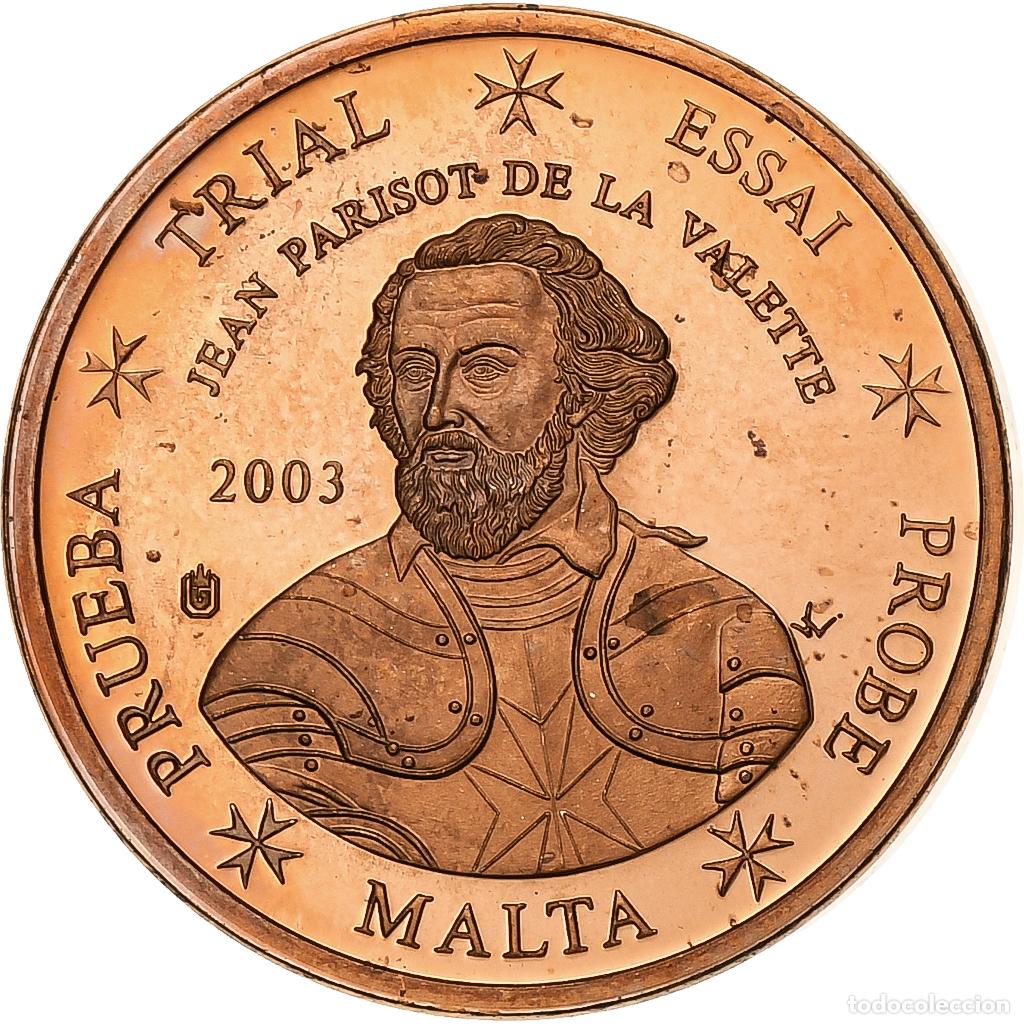 Monete antiche di Europa: [#394318] Malta, 2 Euro Cent, PRUEBA-TRIAL ESSAI., 2003, Cobre chapado en acero, SC