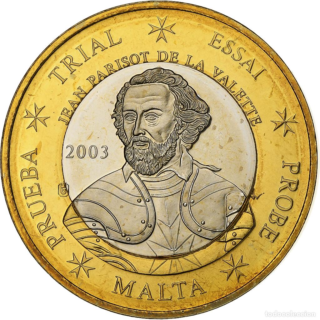 Moedas antigas da Europa: [#394324] Malta, Euro, PRUEBA-TRIAL ESSAI., 2003, Bimet&aacute;lico, SC+