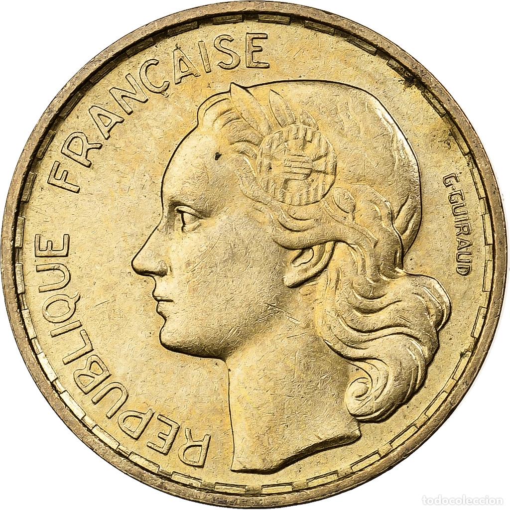 Moedas antigas da Europa: [#227367] Francia, 20 Francs, Guiraud, 1951, Paris, Aluminio - bronce, MBC+, KM:917.1