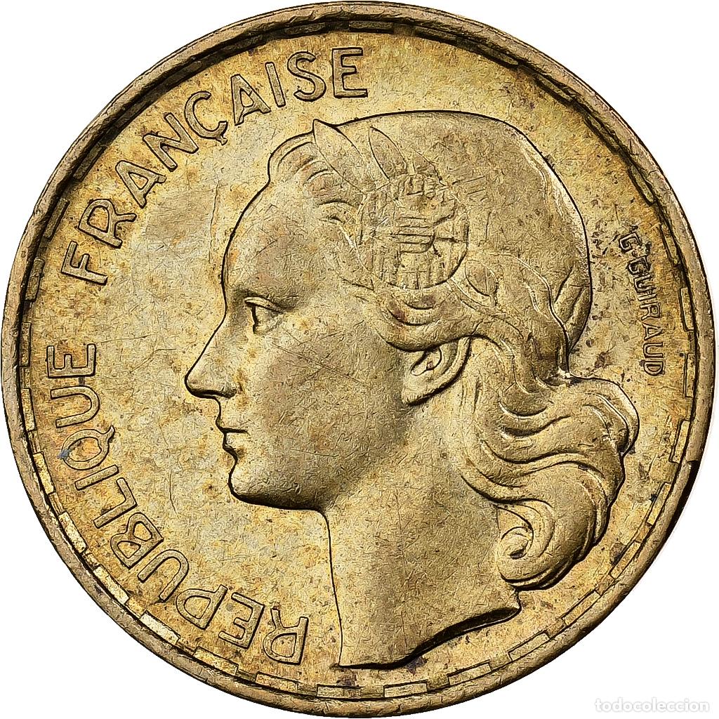 Moedas antigas da Europa: [#227368] Francia, 20 Francs, Guiraud, 1951, Paris, Aluminio - bronce, BC+, KM:917.1