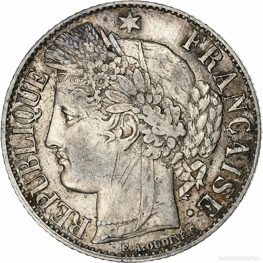 Monete antiche di Europa: [#1121054] Francia, Franc, C&eacute;r&egrave;s, 1894, Paris, Plata, MBC+, Gadoury:465a, KM:822.1