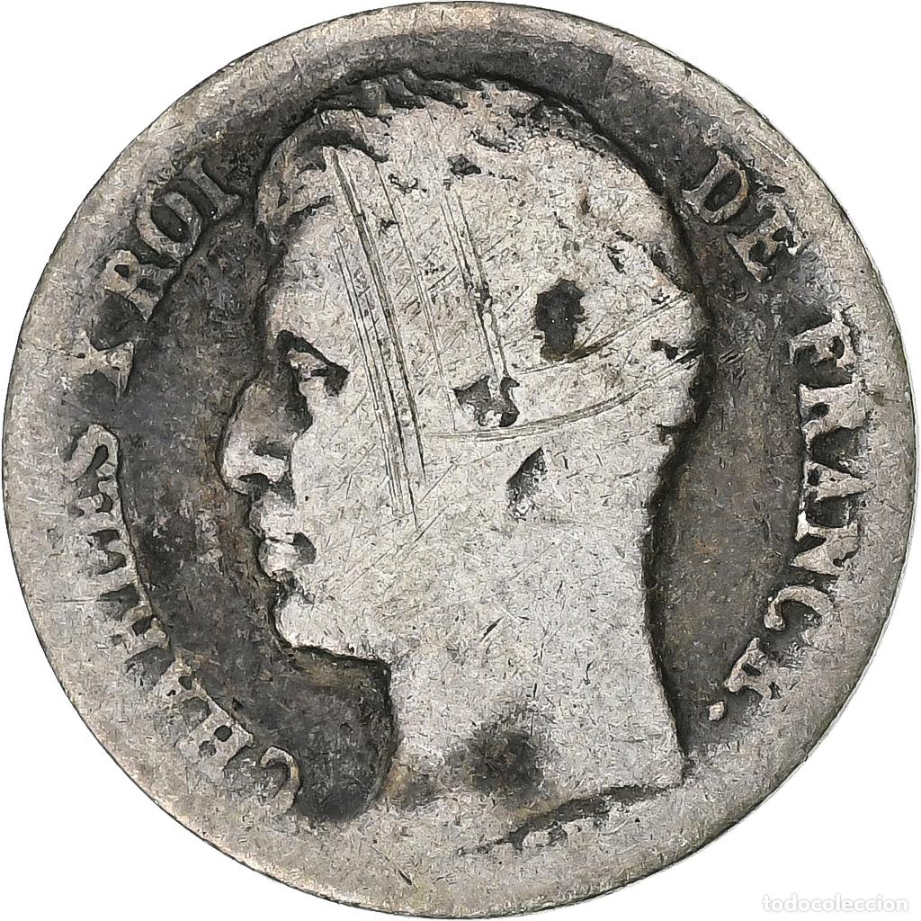 Moedas antigas da Europa: [#1121055] Francia, 1/2 Franc, Charles X, 1828, Toulouse, Plata, BC, Le Franc:F.180