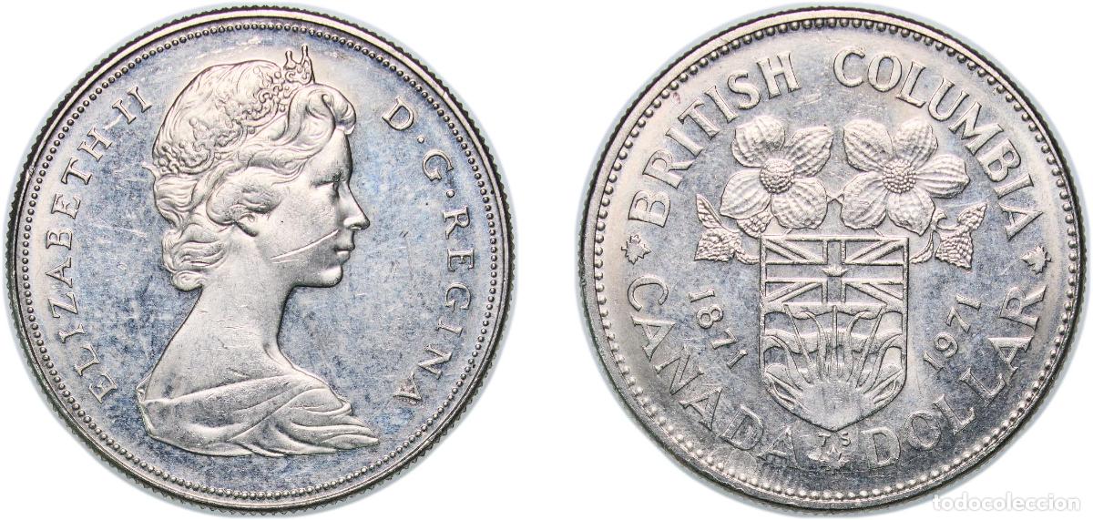 Alte M&uuml;nzen aus Europa: Canada 1971 1 Dollar - Elizabeth II (British Columbia) Nickel (4260781) 15.71g AU Ch RC-903 Sch&ouml;n 7