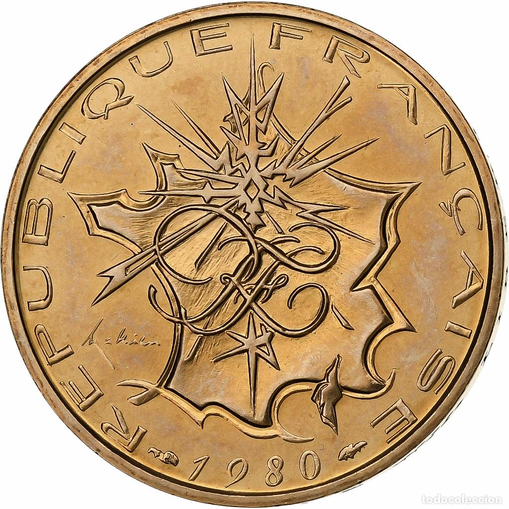 Alte M&uuml;nzen aus Europa: [#1029954] Francia, 10 Francs, Mathieu, 1980, Paris, Tranche A, N&iacute;quel - lat&oacute;n, EBC