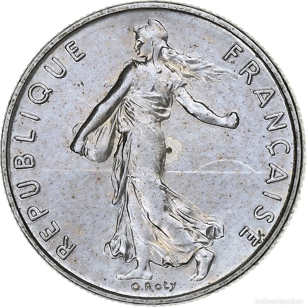 Moedas antigas da Europa: [#135486] Francia, 1/2 Franc, Semeuse, 1975, MDP, s&eacute;rie FDC, N&iacute;quel, FDC