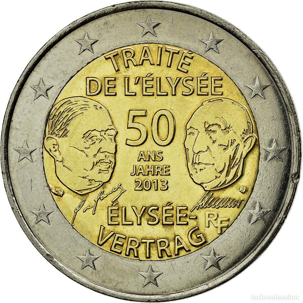 Old Coins of Europe: [#720182] Francia, 2 Euro, French-German Friendship, 50th Anniversary, 2013, EBC