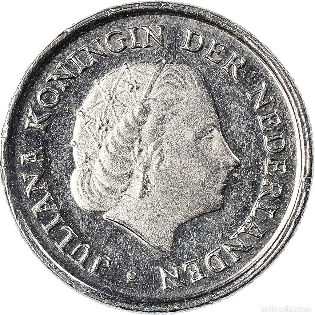 Monete antiche di Europa: [#373528] Moneda, Pa&iacute;ses Bajos, Juliana, 10 Cents, 1980, MBC, N&iacute;quel, KM:182
