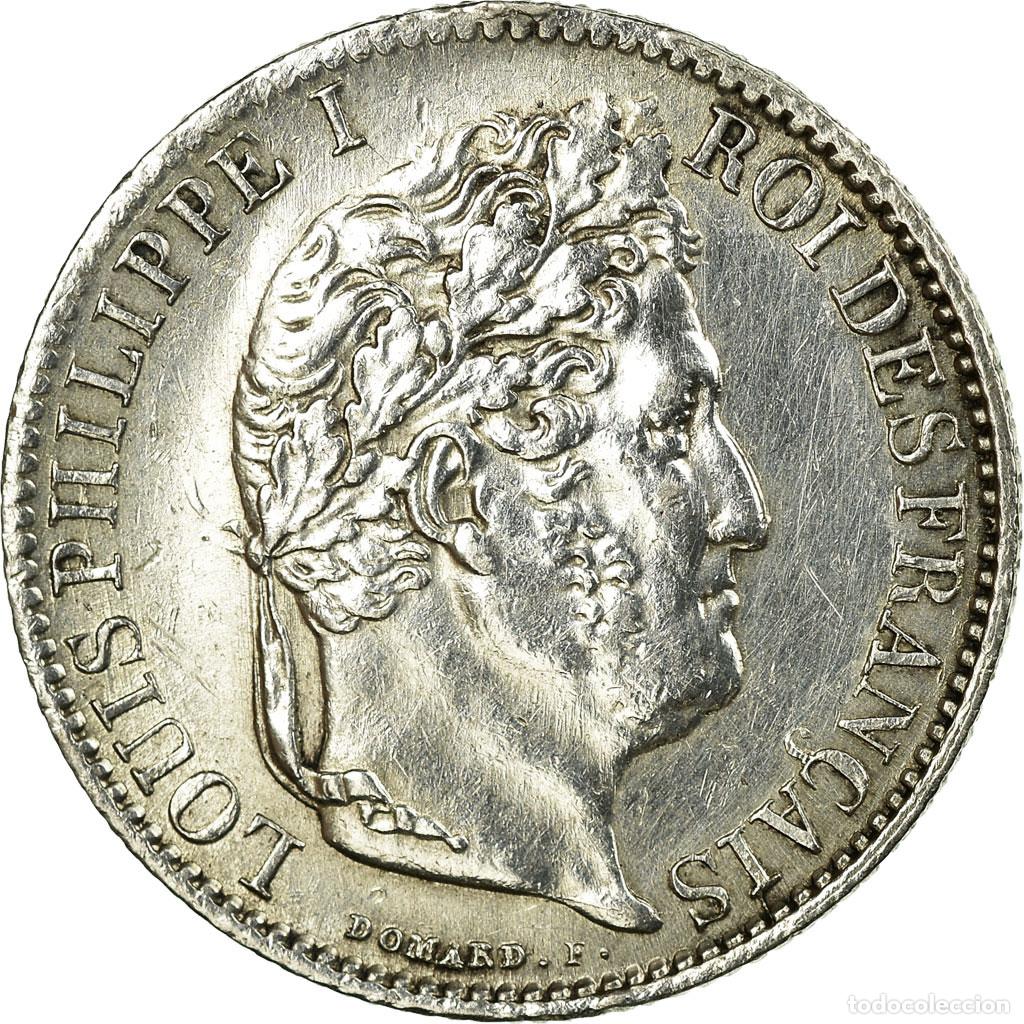 Moedas antigas da Europa: [#11230] Moneda, Francia, Louis-Philippe, 1/2 Franc, 1845, Rouen, EBC+, Plata
