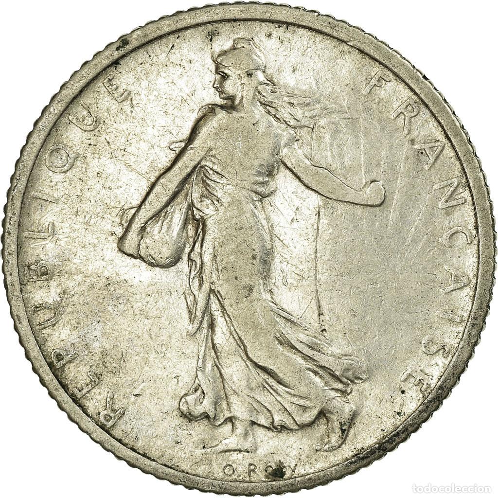Monete antiche di Europa: [#11338] Moneda, Francia, Semeuse, Franc, 1903, Paris, BC+, Plata, Gadoury:467