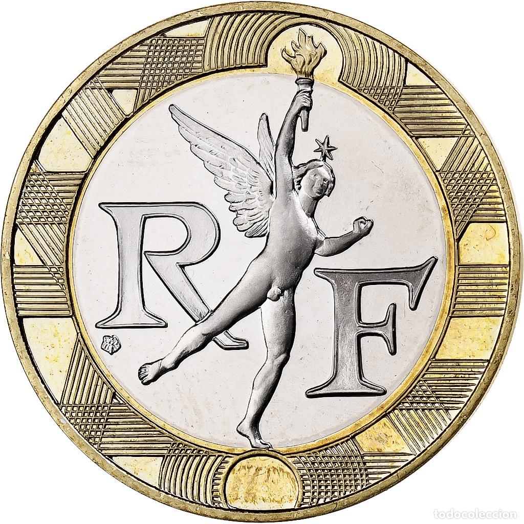Alte M&uuml;nzen aus Europa: [#12909] Francia, 10 Francs, G&eacute;nie, 1994, MDP, Prueba, Bimet&aacute;lico, FDC, Gadoury:827a
