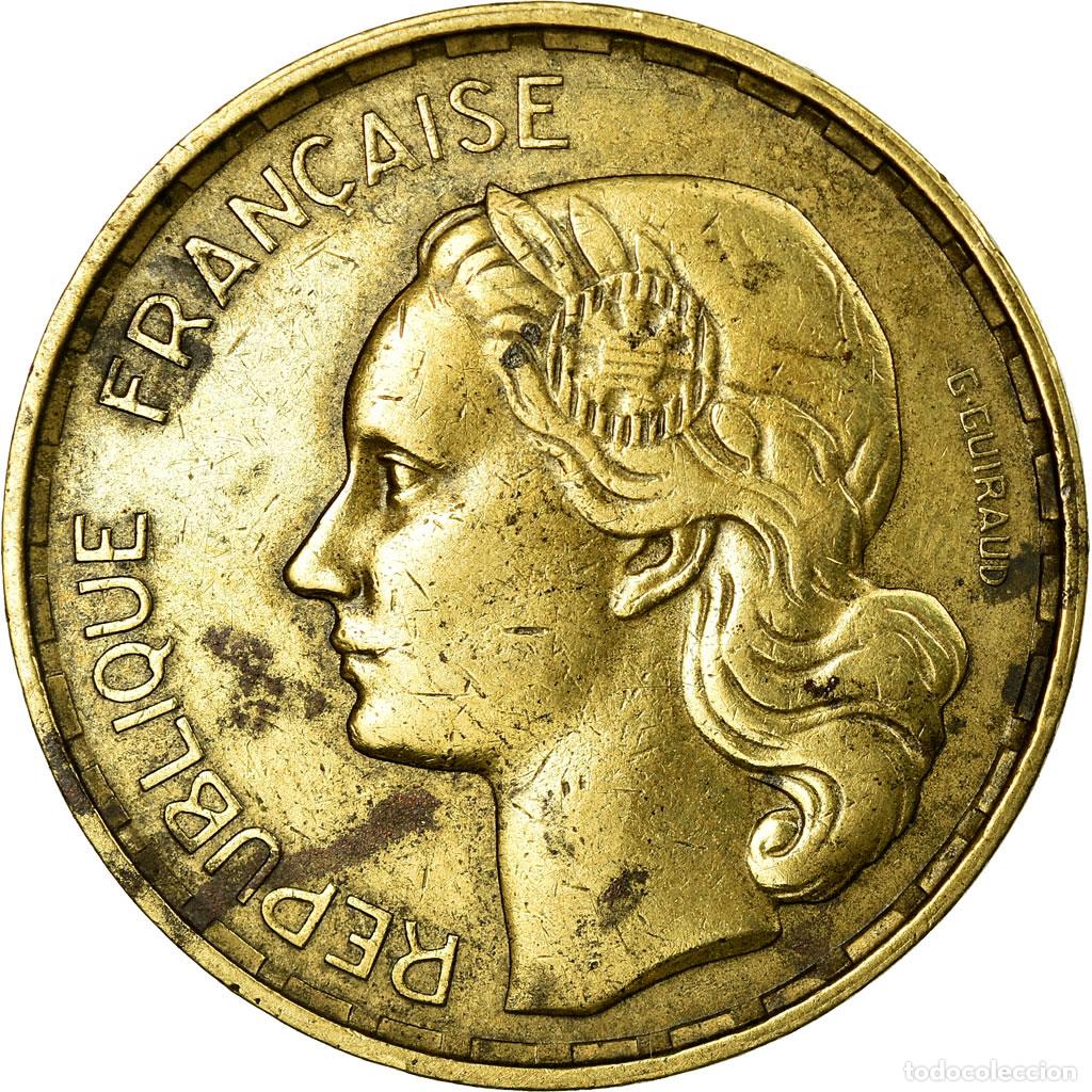 Alte M&uuml;nzen aus Europa: [#13563] Moneda, Francia, Guiraud, 50 Francs, 1950, BC+, Aluminio - bronce, KM:918.1