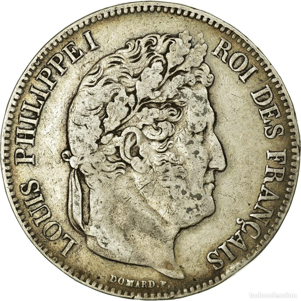 Monete antiche di Europa: [#30614] Moneda, Francia, Louis-Philippe, 5 Francs, 1836, Lyon, MBC, Plata, Gadoury:678